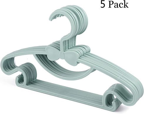 PJJXMY Baby Kids Hangers,20 Pack Durable Plastic Kids Hangers for Nursery -Childrens Hangers - Great as Toddler or Infant Clothes Hangers-4 Colors