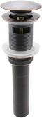 Oil Rubbed Bronze Pop Up Sink Drain, Vanity Bathroom Vessel Lavatory Faucet Drain Stopper, ORB with Overflow
