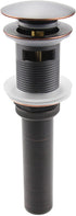 Oil Rubbed Bronze Pop Up Sink Drain, Vanity Bathroom Vessel Lavatory Faucet Drain Stopper, ORB with Overflow