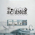 Wall Decal Science Art Chemisty Wall Sticker for School Laboratory Home Decal for Teachers Children Room Decor DW2960 (Black, 17X40inch)