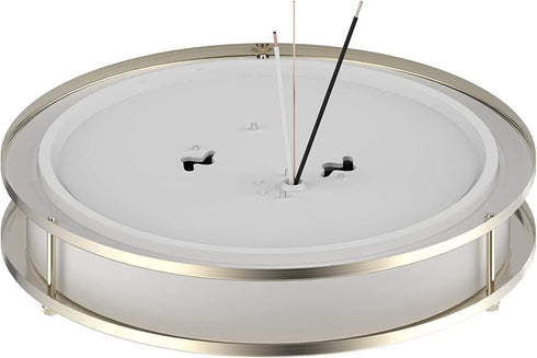 LED Flush Mount Ceiling Light | Dimmable | Brushed Nickel | Double Ring | Round (10 inches, Adjustable Light Color)