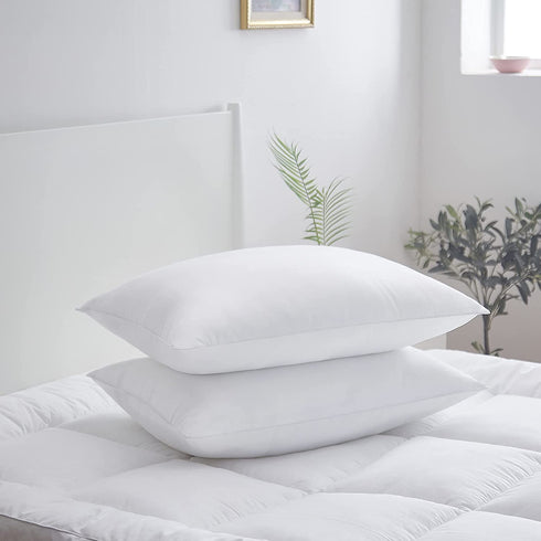 Acanva Bed Pillows 2 Pack Hotel Collection Luxury Soft Inserts for Sleeping-Breathable and Comfortable for Stomach Back Sleepers, Standard Size-(Pack of 2), White 2 Count
