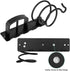 Hair Dryer Holder, AXUAN Blow Dryer Holder Wall Mounted with 4 Hooks, Save Space & Easy to Install, Bedroom & Bathroom Hair Tool Organizer for Hair Dryer, Flat Irons, Hair Straighteners (Black)