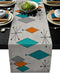 Vandarllin Cotton Linen Gray Table Runner Dresser Scarves Retro Modern Mid Century Geometric Non-Slip Burlap Rectangle Table Setting Decor for Wedding Party Holiday Dinner Home (13x70 inches Long)