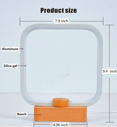 LED Table Lamp for Bedroom, Living Room, Home Office, 3-Color Temperature Bedside Lamps, Dimmable Table Light, Small Desk Night Light, Unique House Warmging Gift