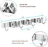Nlmyt 2Pcs Broom Holder Wall Mount, Broom Organizer Wall Mount, Stainless Steel Mop Holder, Broom Hanger, Heavy Duty Broom Rack for Home, Garage, Garden, Laundry Room (3 Racks 4 Hooks)