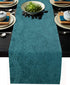 Aqua Teal Mandala Floral Table Runner Dresser Scarves,Linen Burlap Table Runners Cloth for Dinner Holiday Party, Kitchen Decor Indian Boho Ethnic Style 13x90inch