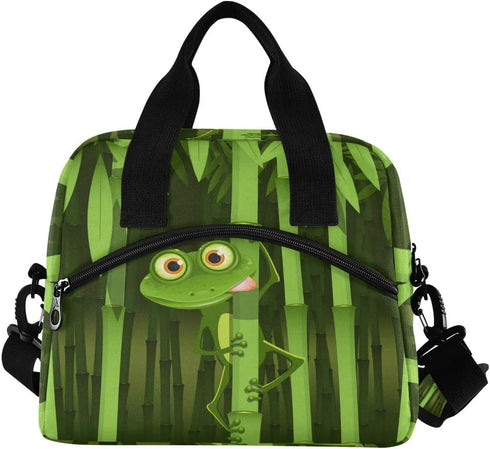 SUABO Curious Frog Lunch Bag for Women Lunch Tote Bag for Boys Girls Lunch Box Insulated Lunch Container