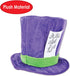 Beistle Soft Plush Fabric Mad Hatter Costume Accessories Unisex Hat Headwear, Purple/Green