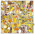 50 Pieces Cartoon Giraffe Stickers Vinyl Giraffe Decals Cute Giraffe Laptop Stickers Waterproof Decorative Stickers for Computer, Luggage, Guitar, Bottle, Refrigerator (Giraffe)
