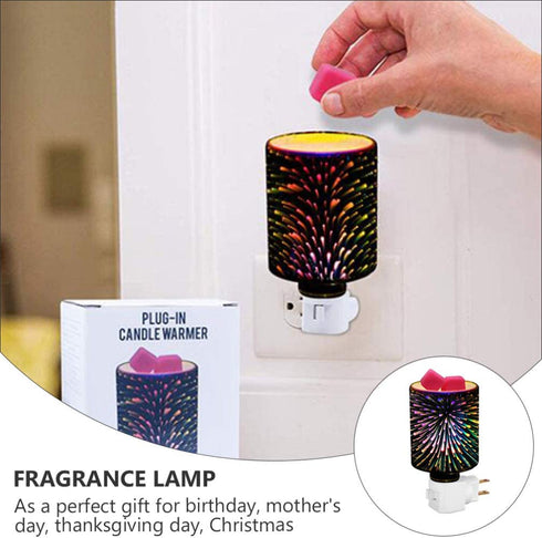 Uonlytech Electric Wax Melt Warmer Plug-in Glass Fragrance Warmer Oil Burner Scent Wax Tart Warmer Lamp Night Light for Spa Wedding Home Decor