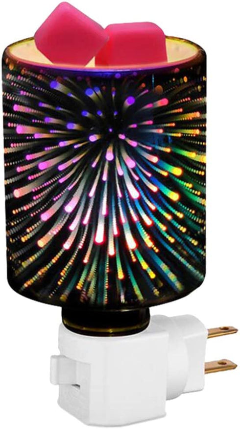 Uonlytech Electric Wax Melt Warmer Plug-in Glass Fragrance Warmer Oil Burner Scent Wax Tart Warmer Lamp Night Light for Spa Wedding Home Decor
