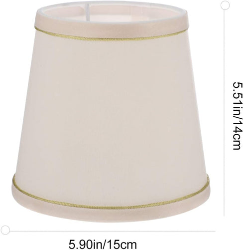 Mobestech Small Beige Table Lamp Shade, Fabric Lampshade Modern Mini Barrel Light Lamp Shade Cover Chandelier Cloth Fixture Lamp Shade for Home Office