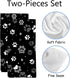 XOLLAR 2 pcs Hand Towels Black White Dog Paw Print, Absorbent Soft Bath Towel Body Hair Drying Cloth for Bathroom Kitchen Gym Spa, 30? x 15? Quick Dry