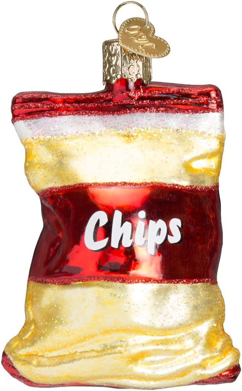 Old World Christmas Bag of Chips Glass Blown Ornaments for Christmas Tree