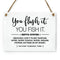 6x8 Inch You Flush It Fish It! Septic System Designer Bathroom Sign ~ Ready to Hang ~ Premium Finish, Durable