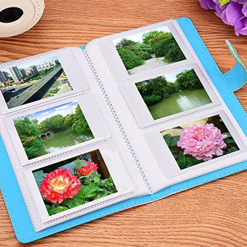 Sunmns Colorful Wallet PU Leather Photo Album Compatible with Fujifilm Instax Mini 11 9 8 90 8+ 26 7s Instant Camera Film, Polaroid Snap Zip Z2300 PIC-300 Film (Rainbow)