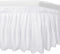 Easy-Going Bed Skirt for Queen or King Size Bed, 18 Inch Tailored Drop, Fitted with Adjustable Elastic Belt, Convenient to Use Without Lift The Mattress (Queen/King, White)