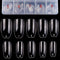 Acrylic Nails Tips Short Coffin 500PCS Ballerina Artificial False Nail Tip Full Cover 10 Sizes with Box for Art Salons & Home DIY by Beuniar (Clear)
