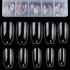 Acrylic Nails Tips Short Coffin 500PCS Ballerina Artificial False Nail Tip Full Cover 10 Sizes with Box for Art Salons & Home DIY by Beuniar (Clear)