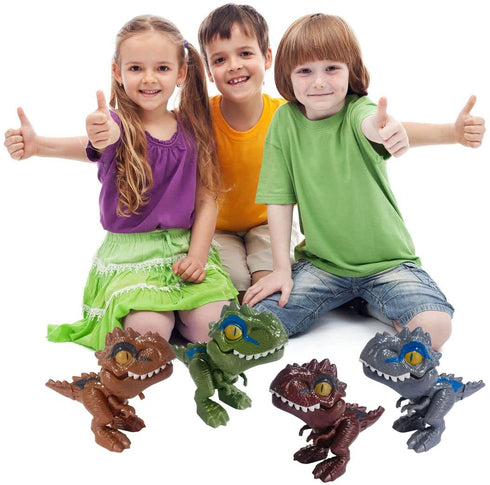Xinge 4Pack Dinosaur Eggs with Biting Hand Tyrannosaurus Family Game Educational Toys Easter Party Favor for Kids Boys (Tyrannosaurus)