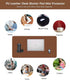Office Desk Pad Protector Mouse Pad 17 X 34 Inch Desk Blotter Pad on Top of Writing Desks Waterproof PU Leather Desk Mat Desktop Accessory Organizer for Computer Laptop Keyboard Dual-Sided Brown/Blue