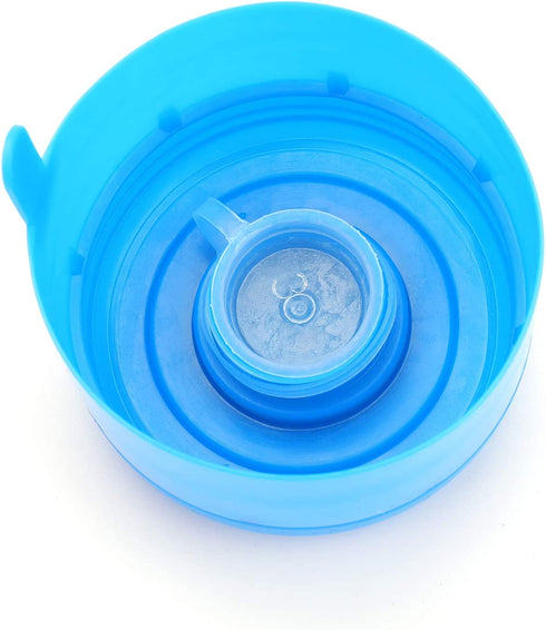 Jucoan 100 Pack Water Bottle Caps, 55mm 3&5 Gallon Non Spill Water Jug Caps, Replacement Snap On Caps for Water Dispenser Jugs