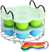 Silicone Egg Bites Molds for Instant Pot Accessories 6 Qt 8 Quart, Including Steamer Rack Trivet with Heat Resistant Handles, 5-Piece Measuring Spoons as Bonus, Sous Vide Egg Poachers