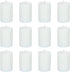 DEYIR 12 Pack 2x3 Inch Pillar Candles, Unscented Column Candles for Home Restaurants Spa Church Weddings, Smokeless Dripless and Clean Burning Emergency Candle - White