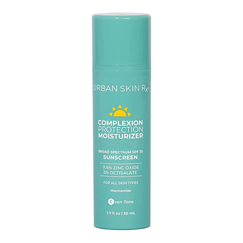 Urban Skin Rx® Complexion Protection Moisturizer SPF 30 | Sheer, Lightweight Cream Tones, Hydrates, and Provides Broad-Spectrum Sun Protection, Formulated with Squalane and Vitamin E | 1.7 Oz