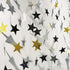 Hola Fiesta | Black Gold Paper Fans Flower and 2 Black-Gold-Silver 7cm Stars Decorations for Celebration Wedding Carnival Happy Birthday Welcome Party,Gold Black Silver