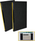 LBG Products Window Air Conditioner Foam Insulation Panels,AC Side Insulating Panel Kit,2 Pack,Black, 17in High x 9in Wide x 7/8in Thick