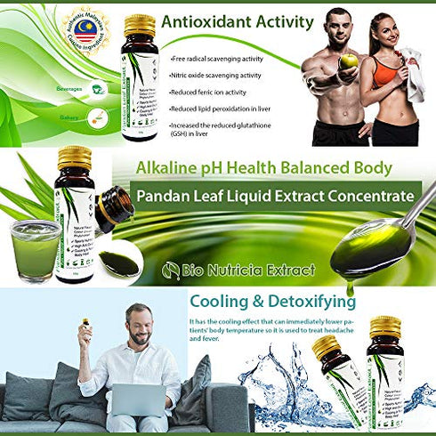 Pandan Extract Concentrate for Bakery & Beverage 60g | Standardized Plant Extract of the East,Fresh Natural Asian Gourmet Flavoring Ingredient