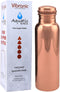 VIBRANICS's Aquatic Copper Water Bottle 34oz - Leak Proof - Ayurvedic Copper Bottle -Perfect Ayurvedic Copper Vessel for Sports, Fitness, Yoga - Natural Health Benefits - Plain - Made in India