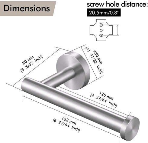 KES Toilet Paper Holder for Bathroom 2 Pack Tissue Holder Dispenser SUS304 Stainless Steel RUSTPROOF Toilet Roll Holder Wall Mount Brushed Finish, A2175S12-2-P2
