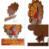 MorTime Thanksgiving Hanging Turkey Wall Decor Welcome Sign, 15" Metal Hanging Turkey Art Door Wall Sculpture, Harvest Turkey Decor for Home Office Thanksgiving Decorations