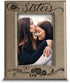 BELLA BUSTA- Sisters Picture Frame- Gift for Sister- Gift for Parents- Engraved Leather Picture Frame (4"x 6" Vertical (Sisters))
