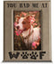 BELLA BUSTA- You Had Me at Woof- Dog Lover Gift-Dog Frame-Pet Frame-Engraved Leather Picture Frame (4"x 6" Vertical)