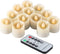 Flameless Candles Tea Lights with Remote Votive Candle LED Tea Light with Timer Realistic White Flickering Tealights Fake Candle - Battery Operated 200 Hours Holiday Decoration 1.3" Set of 12 Candles