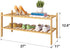 FILWH Bamboo Shoe Rack Stackable Shoe Shelf Storage Organizer for Unit Entryway Hallway and Closet Sturdy Freestanding Shoe shelf Natural (2 Tier)