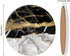ATEDEANEI Black Marble Drink Coasters with Holder, Ceramic Absorbent Coaster Sets of 4,Non-Slip Cork Base,Housewarming Gifts