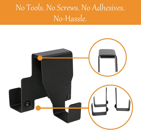 Morobor 2pcs Triple Hooks, Over Shower Glass Door Hooks for Frameless Glass Shower Door, Stainless Steel Towel Hooks Over The Bathroom Glass Wall (Black)