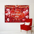Allenjoy 82" x 59" Love Heart Valentine's Day Backdrop for Photography Picture Red Bokeh Balloons Couple Engagement Wedding Bridal Shower Party Supplies Decorations Wall Decor Banner Photo Background