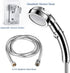 Handheld Shower Heads with Hose and Holder, High Pressure Shower Head with 3 Spray Settings and On/Off Switch Detachable Shower - (3-kit)
