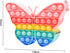 HOMICO Pop Shoulder Bag Fidget Toy Rainbow Butterfly Pop Fidget Bag Toy Silicone Pop Bubble Sensory Fidget Toy School Supplies Birthday Party Favors for Girls