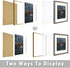 Frametory, 11x14 Frame for 8x10 Photo Smooth Wood Grain Finish Frame with Ivory Mat for Photo - Includes Sawtooth Hangers and Real Glass - Landscape/Portrait, Wall Display (Grey, 1 Pack)