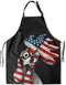 Fashion Apron Funny Chicken Illustration Print Kitchen Chef's Aprons with Adjustable Straps, Cross Back for Home, Artist, Crafting, Restaurant