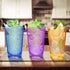 EggFoil Unbreakable Drinking Glasses, 5 Oz Plastic Tumblers Cups set of 6 in 3 Assorted Colors