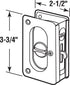 PRIME-LINE N 7367 Pocket Door Privacy Lock with Pull - Replace Old or Damaged Pocket Door Locks Quickly and Easily Satin Nickel, 3-3/4