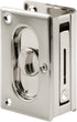 PRIME-LINE N 7367 Pocket Door Privacy Lock with Pull - Replace Old or Damaged Pocket Door Locks Quickly and Easily Satin Nickel, 3-3/4